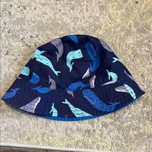 Cat & Jack Blue Bucket Hat with Whale Design